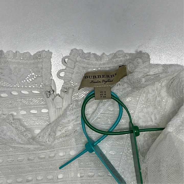 Burberry Burberry Lace Long Sleeve Dress for Women 0079 Size L / US 10 / IT 46 - 2 Thumbnail