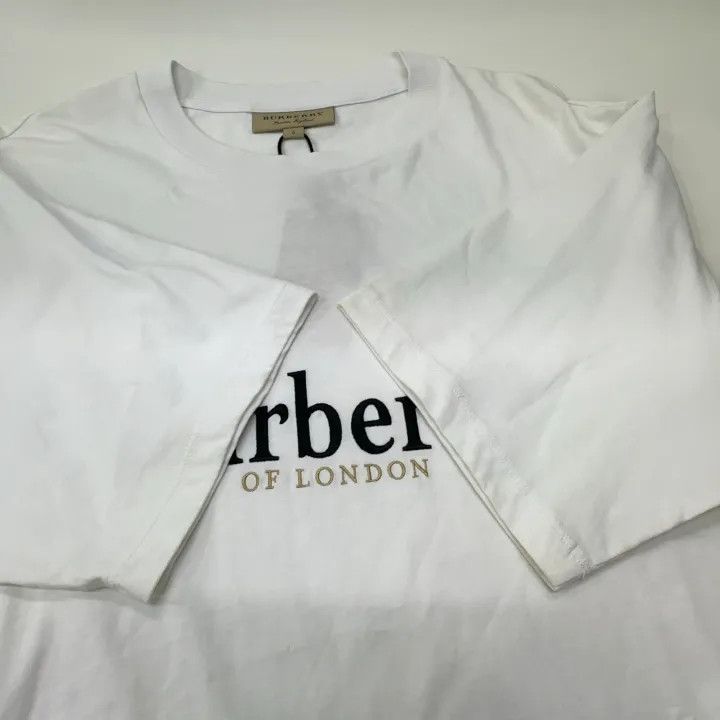 Burberry Burberry Logo Embroidered Short Sleeve T-Shirt 0079 Size L / US 10 / IT 46 - 8 Thumbnail