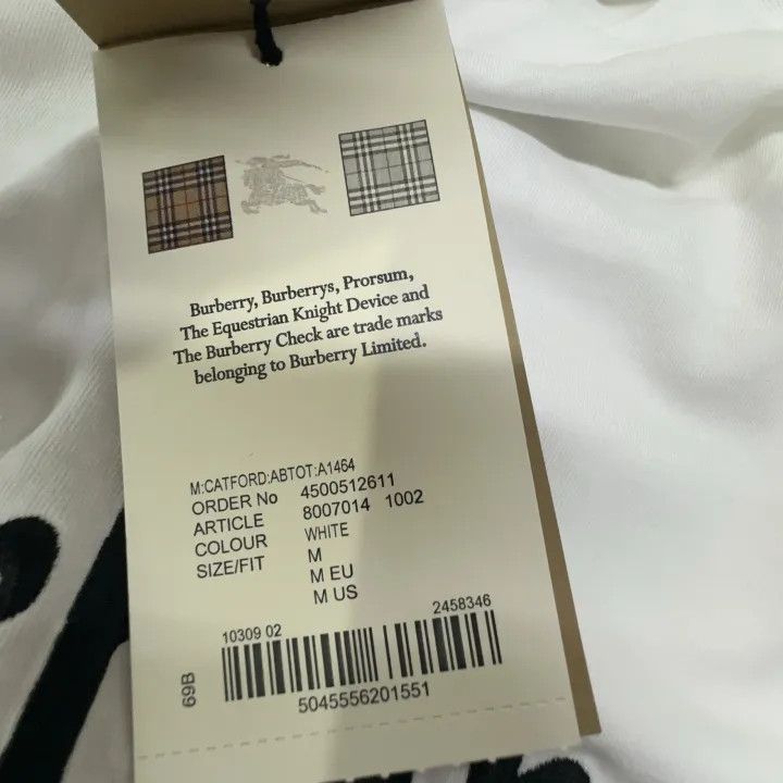 Burberry Burberry Logo Embroidered Short Sleeve T-Shirt 0079 Size L / US 10 / IT 46 - 5 Thumbnail