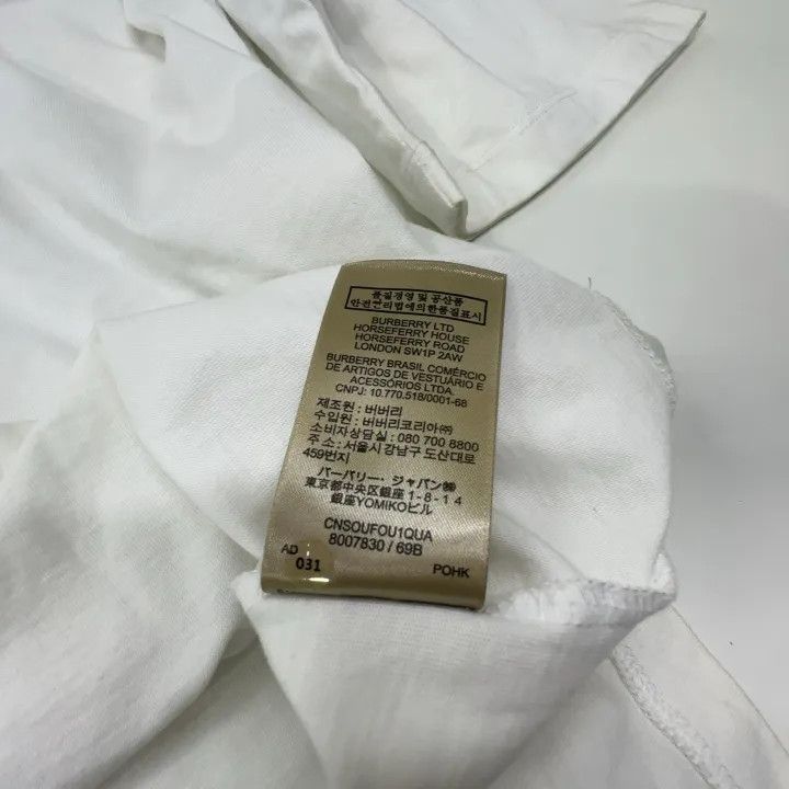 Burberry Burberry Logo Embroidered Short Sleeve T-Shirt 0079 Size L / US 10 / IT 46 - 6 Thumbnail