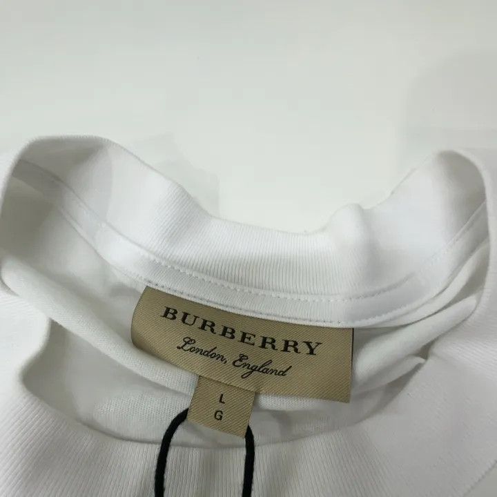 Burberry Burberry Logo Embroidered Short Sleeve T-Shirt 0079 Size L / US 10 / IT 46 - 4 Thumbnail