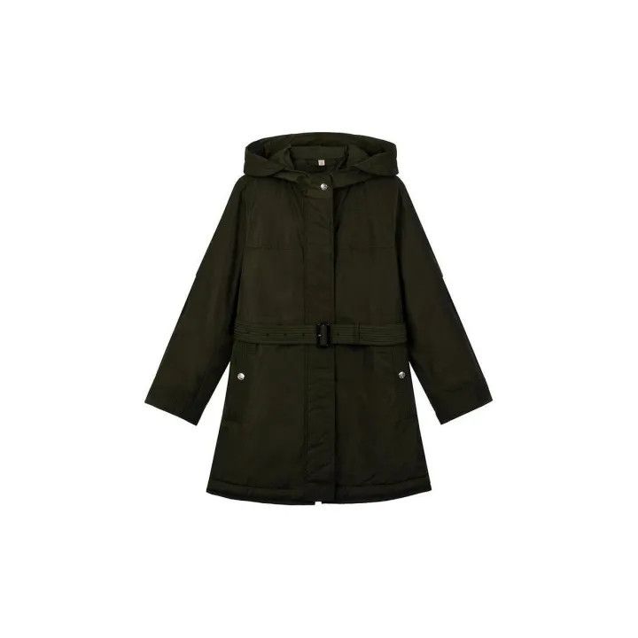 Burberry Burberry Hooded Belted Long Coat for Women 0079 Size L / US 10 / IT 46 - 2 Thumbnail