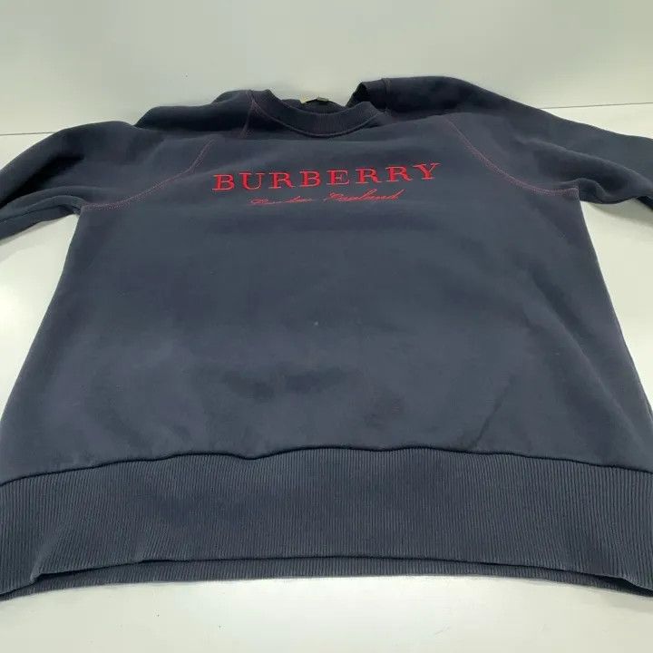 Burberry Burberry Black Logo Embroidered Sweatshirt 0079 Size L / US 10 / IT 46 - 8 Thumbnail