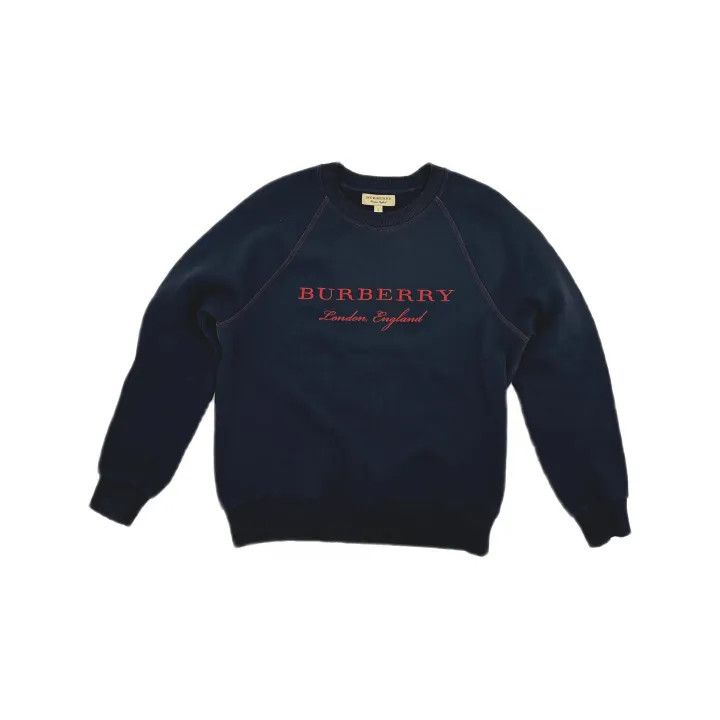 Burberry Burberry Black Logo Embroidered Sweatshirt 0079 Size L / US 10 / IT 46 - 2 Thumbnail