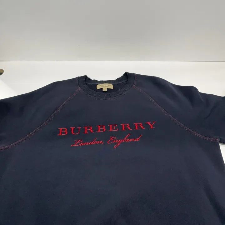 Burberry Burberry Black Logo Embroidered Sweatshirt 0079 Size L / US 10 / IT 46 - 7 Thumbnail