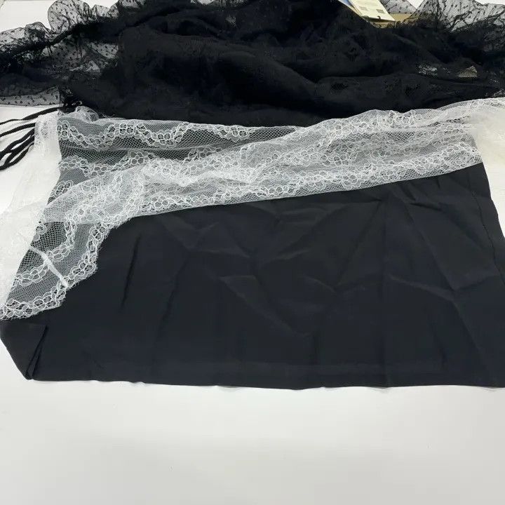 Burberry Burberry Black and White Lace Long Sleeve Dress 0079 Size XS / US 0-2 / IT 36-38 - 8 Thumbnail