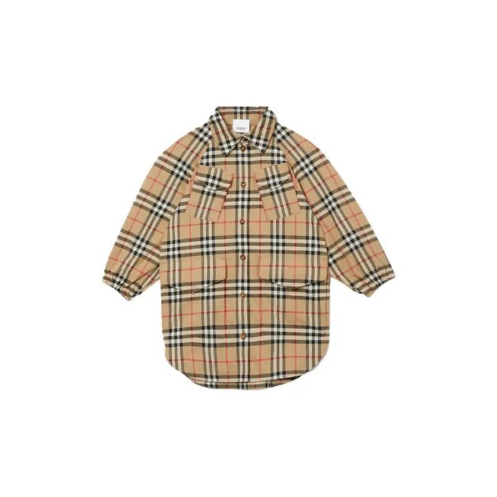 Burberry Burberry Long Sleeve Check Shirt Dress for Kids 0079 Size XL / US 12-14 / IT 48-50 - 2 Thumbnail
