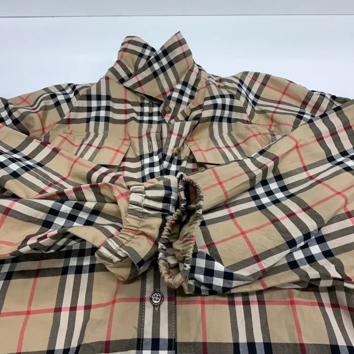 Burberry Long Sleeve Check Shirt Dress for Kids 0079