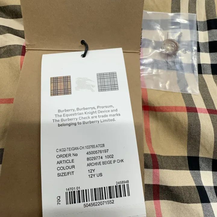 Burberry Burberry Long Sleeve Check Shirt Dress for Kids 0079 Size XL / US 12-14 / IT 48-50 - 3 Thumbnail