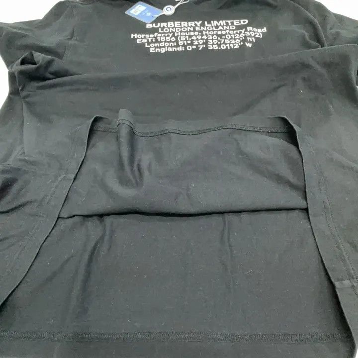 Burberry Burberry Black Graphic Print Oversized T-Shirt 0079 Size M / US 6-8 / IT 42-44 - 7 Thumbnail