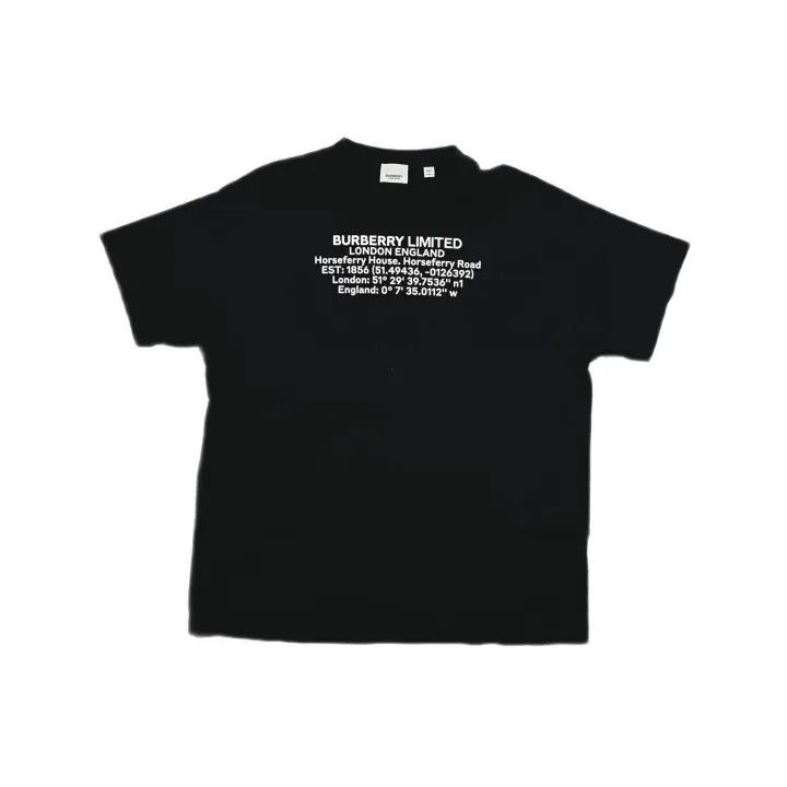 Burberry Burberry Black Graphic Print Oversized T-Shirt 0079 Size M / US 6-8 / IT 42-44 - 2 Thumbnail