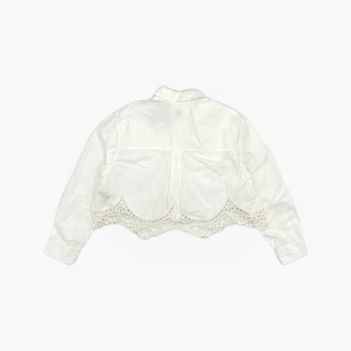Burberry Burberry SS23 White Casual Lace Shirt 0079 Size M / US 6-8 / IT 42-44 - 3 Thumbnail