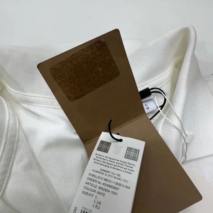 Burberry Burberry SS23 Logo Print Short Sleeve Polo Shirt 0079 Size L / US 10 / IT 46 - 11 Thumbnail