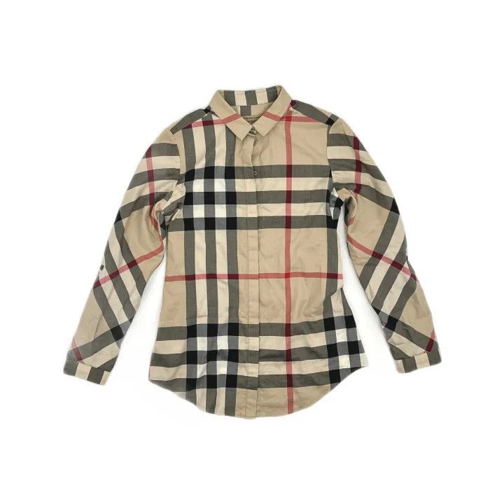 Burberry Burberry Plaid Long Sleeve Shirt for Women 0079 Size XS / US 0-2 / IT 36-38 - 2 Thumbnail