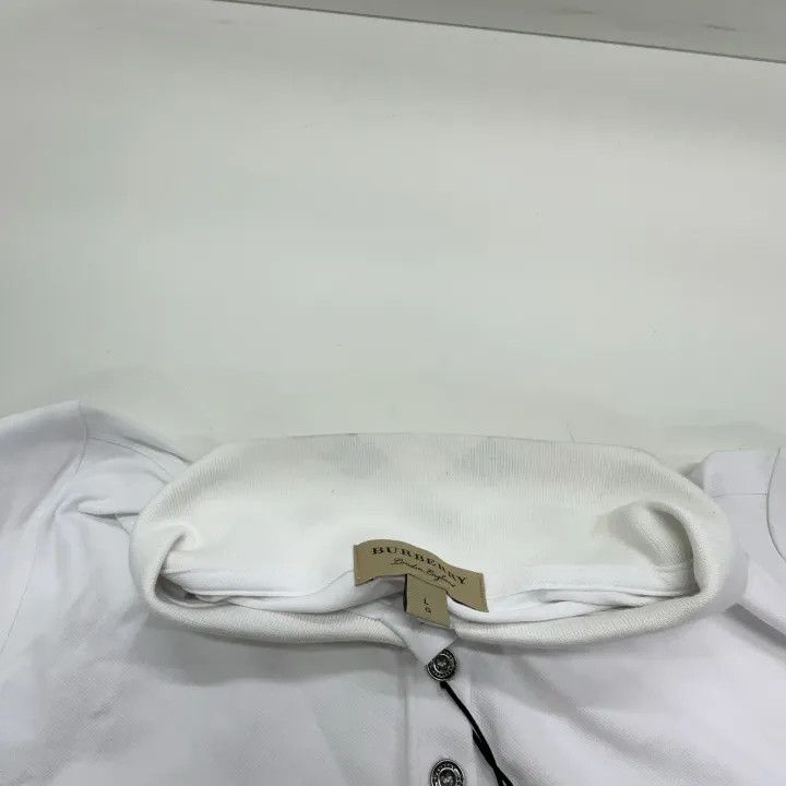Burberry Burberry Women's White Polo Shirt with Decorative Details 0079 Size L / US 10 / IT 46 - 13 Thumbnail