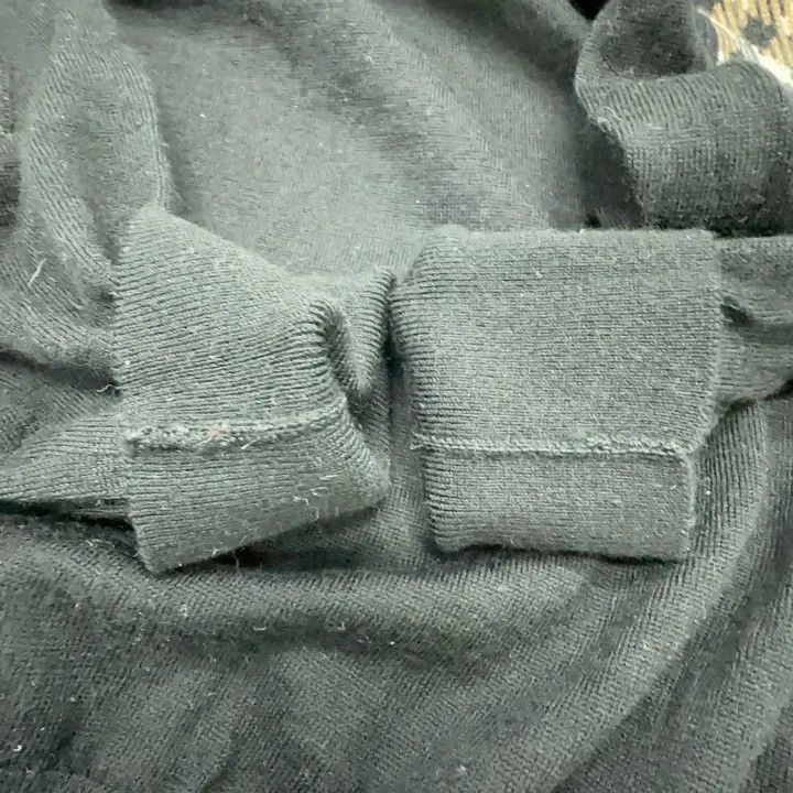 Burberry Burberry Vintage Black Merino Wool Knit Sweater 0079 Size L / US 10 / IT 46 - 14 Thumbnail