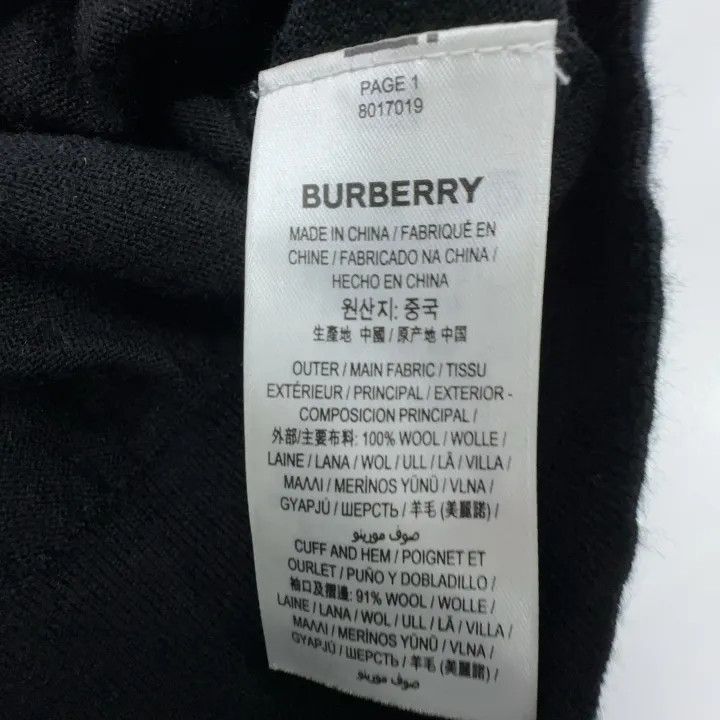 Burberry Burberry Vintage Black Merino Wool Knit Sweater 0079 Size L / US 10 / IT 46 - 10 Thumbnail