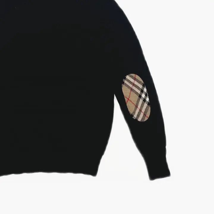 Burberry Burberry Vintage Black Merino Wool Knit Sweater 0079 Size L / US 10 / IT 46 - 6 Thumbnail
