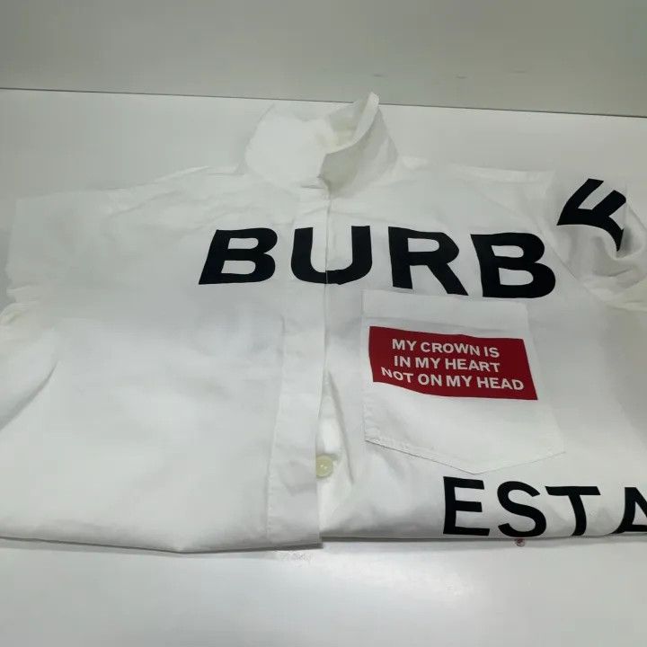 Burberry Burberry Letter Print Long Sleeve Shirt 0079 Size M / US 6-8 / IT 42-44 - 7 Thumbnail