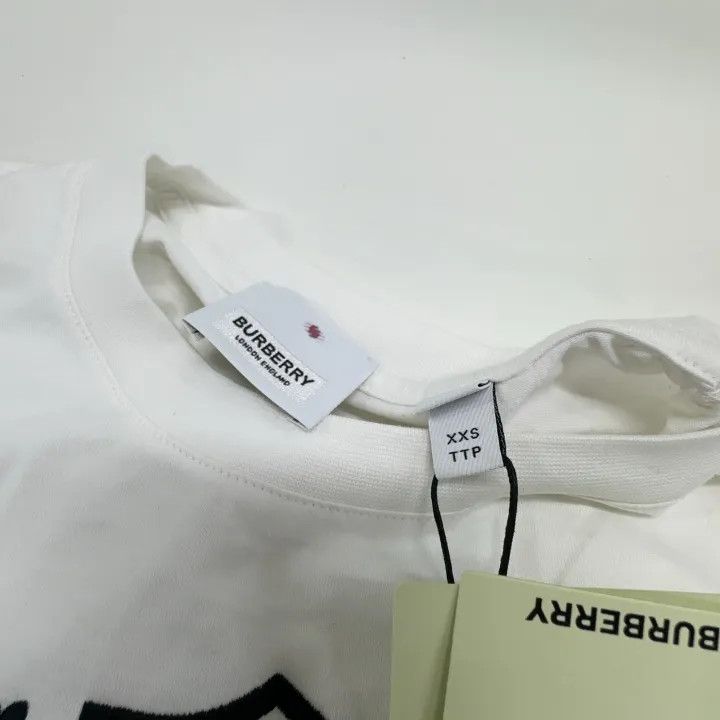 Burberry Burberry FW22 Logo Print Loose White T-Shirt 0079 Size XXS / US 00 / IT 34 - 5 Thumbnail