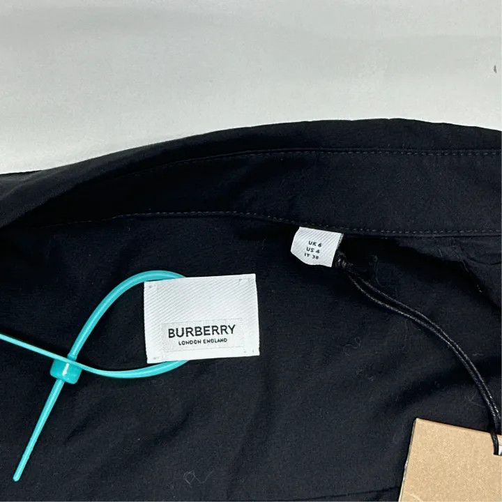 Burberry Burberry Black Casual Button-Up Shirt for Women 0079 Size S / US 4 / IT 40 - 2 Thumbnail