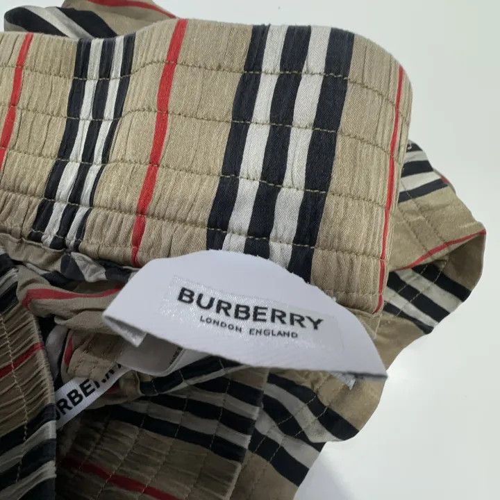 Burberry Burberry Iconic Striped Silk Loose Shorts 0079 Size 30" / US 8 / IT 44 - 6 Thumbnail