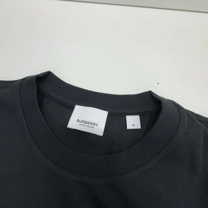 Burberry Burberry Black Embroidered Letter Short Sleeve T-Shirt 0079 Size M / US 6-8 / IT 42-44 - 5 Thumbnail