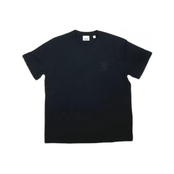Burberry Burberry Black Embroidered Letter Short Sleeve T-Shirt 0079 Size M / US 6-8 / IT 42-44 - 2 Thumbnail