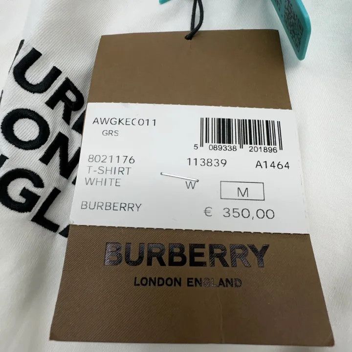 Burberry Burberry Embroidered Logo Oversized T-shirt 0079 Size XXL / US 16-18 / IT 52-54 - 4 Thumbnail