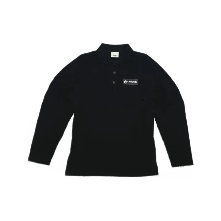 Burberry Burberry Black Long Sleeve Polo Shirt 0079 Size XS / US 0-2 / IT 36-38 - 2 Thumbnail