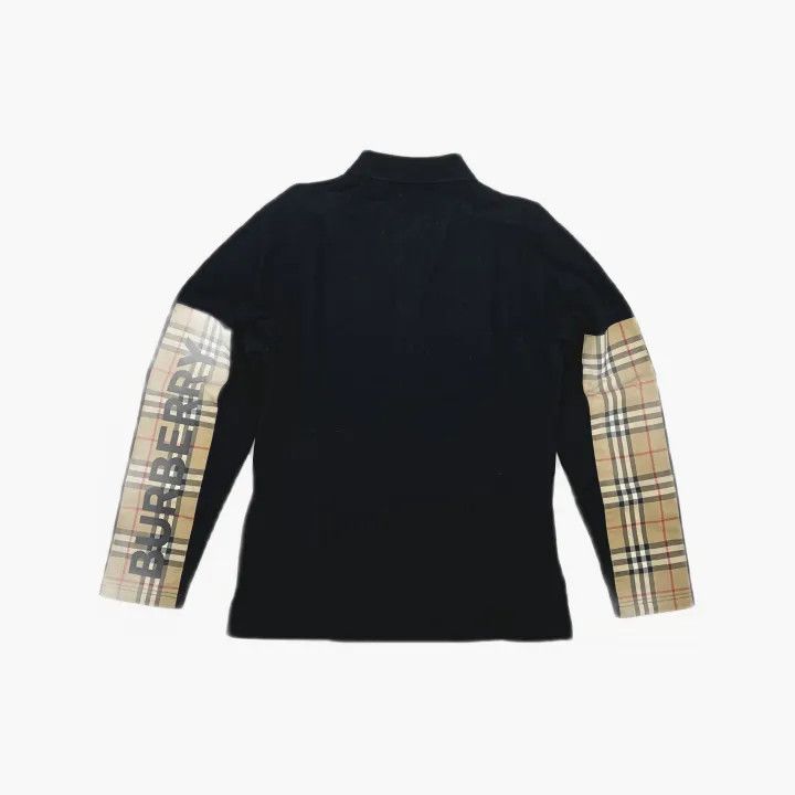 Burberry Burberry Black Long Sleeve Polo Shirt 0079 Size XS / US 0-2 / IT 36-38 - 3 Thumbnail