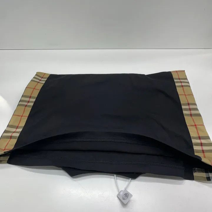 Burberry Burberry Black Short Sleeve T-Shirt with Plaid 0079 Size XS / US 0-2 / IT 36-38 - 8 Thumbnail