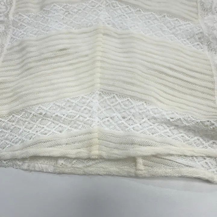 Burberry Burberry White Lace Long Sleeve Dress 0079 Size M / US 6-8 / IT 42-44 - 8 Thumbnail