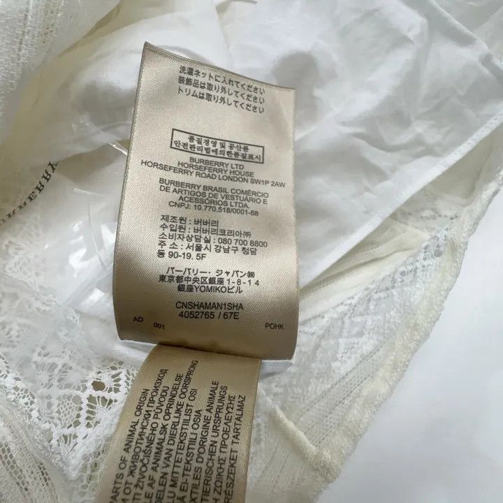 Burberry Burberry White Lace Long Sleeve Dress 0079 Size M / US 6-8 / IT 42-44 - 6 Thumbnail