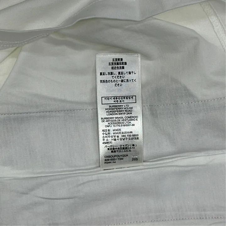 Burberry Burberry White Side Check T-Shirt for Women 0079 Size M / US 6-8 / IT 42-44 - 3 Thumbnail