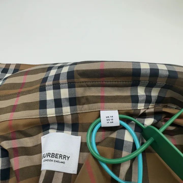 Burberry Burberry Brown Check Long Sleeve Shirt 0079 Size L / US 10 / IT 46 - 2 Thumbnail