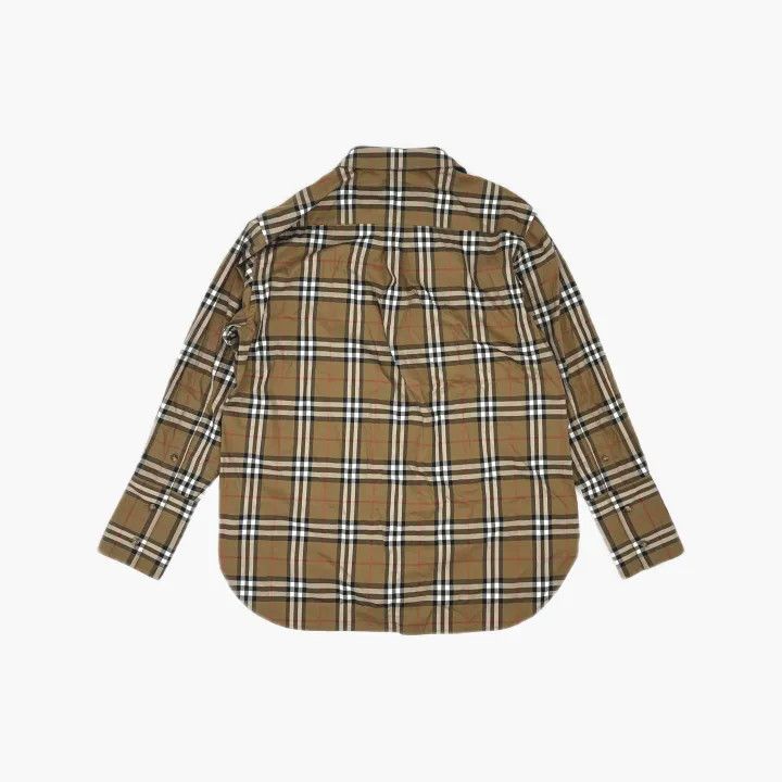 Burberry Burberry Brown Checked Long Sleeve Shirt 0079 Size M / US 6-8 / IT 42-44 - 3 Thumbnail