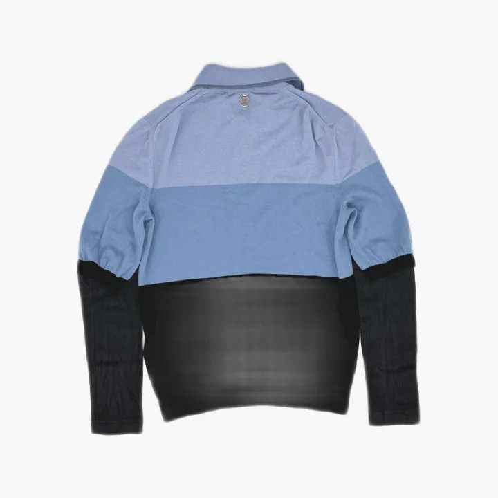 Burberry Burberry Color Block Long Sleeve Polo Shirt 0079 Size XS / US 0-2 / IT 36-38 - 3 Thumbnail