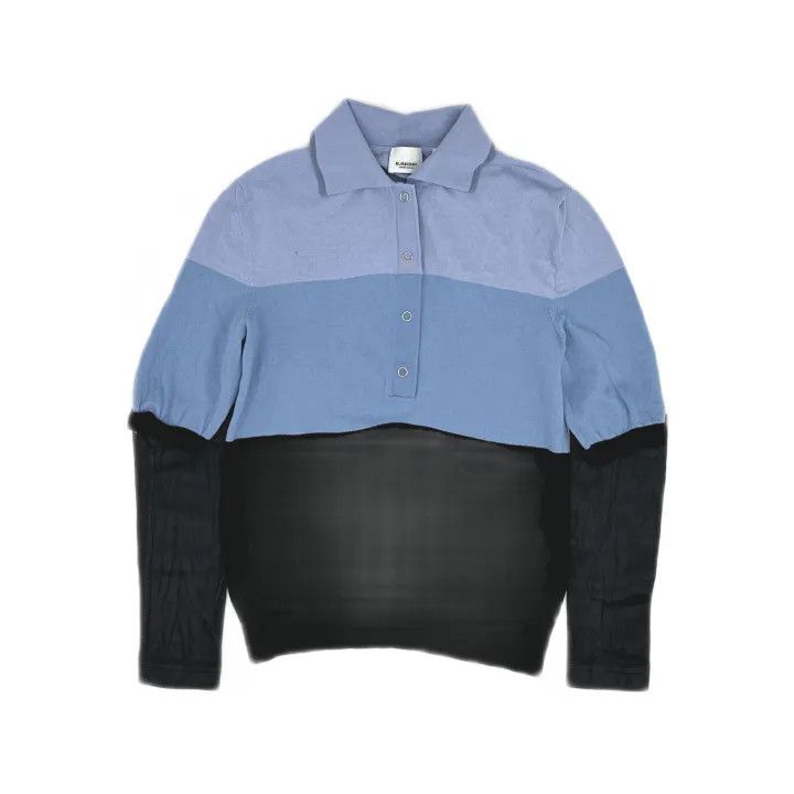 Burberry Burberry Color Block Long Sleeve Polo Shirt 0079 Size XS / US 0-2 / IT 36-38 - 2 Thumbnail