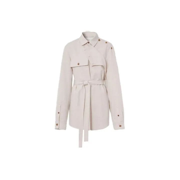 Burberry Burberry SS21 Cotton-Linen Loose Long Sleeve Shirt 0079 Size S / US 4 / IT 40 - 2 Thumbnail