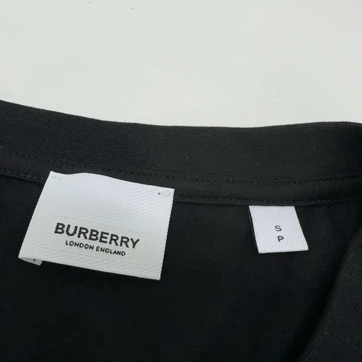 Burberry Burberry Black Check Panel T-Shirt 0079 Size S / US 4 / IT 40 - 6 Thumbnail