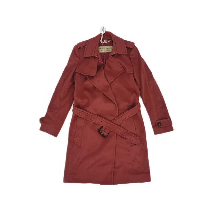 Burberry Burberry Dusty Peony Rose Wool Coat 0079 Size S / US 4 / IT 40 - 2 Thumbnail
