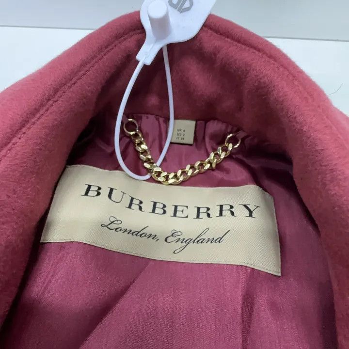 Burberry Burberry Dusty Peony Rose Wool Coat 0079 Size S / US 4 / IT 40 - 6 Thumbnail