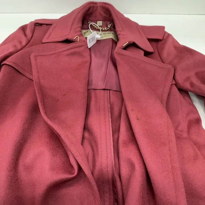 Burberry Burberry Dusty Peony Rose Wool Coat 0079 Size S / US 4 / IT 40 - 8 Thumbnail