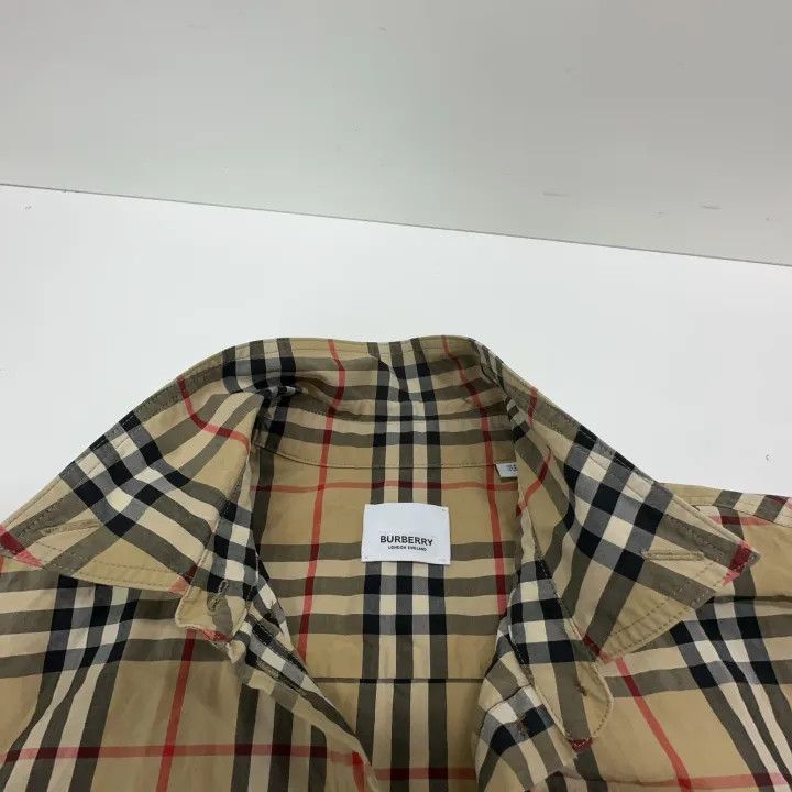 Burberry Burberry Beige Check Long Sleeve Shirt for Women 0079 Size M / US 6-8 / IT 42-44 - 6 Thumbnail