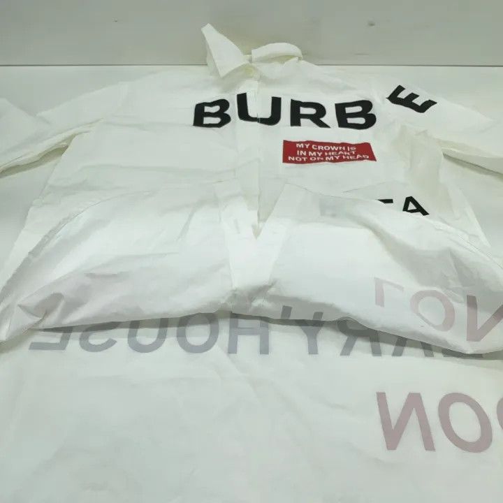 Burberry Burberry Letter Print Long Sleeve Shirt 0079 Size S / US 4 / IT 40 - 8 Thumbnail