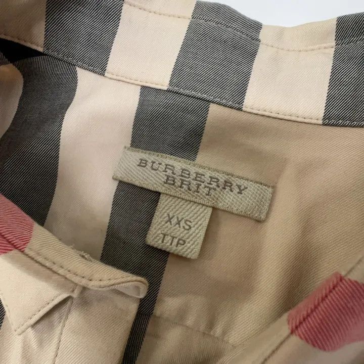 Burberry Burberry Checked Long Sleeve Shirt for Women 0079 Size XXS / US 00 / IT 34 - 5 Thumbnail