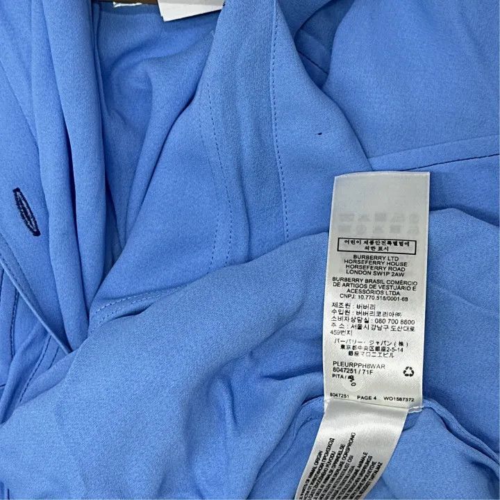Burberry Burberry Blue Long Sleeve Button-Up Shirt 0079 Size M / US 6-8 / IT 42-44 - 3 Thumbnail