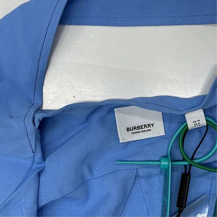Burberry Burberry Blue Long Sleeve Button-Up Shirt 0079 Size M / US 6-8 / IT 42-44 - 2 Thumbnail