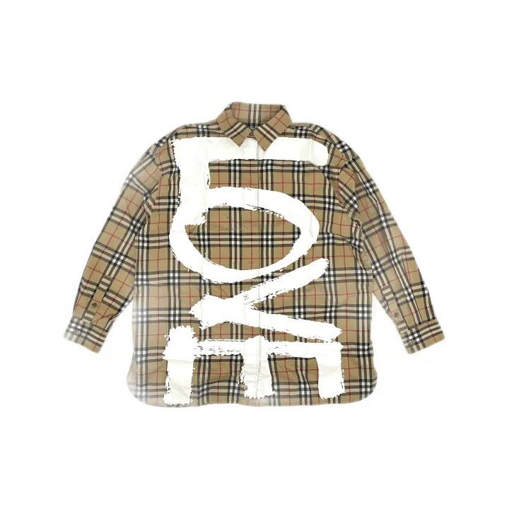 Burberry Burberry Love Printed Check Loose Shirt 0079 Size M / US 6-8 / IT 42-44 - 2 Thumbnail